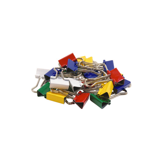 Pinces à rabat colorées Westcott - 19 mm (3/4") - Paquet de 25