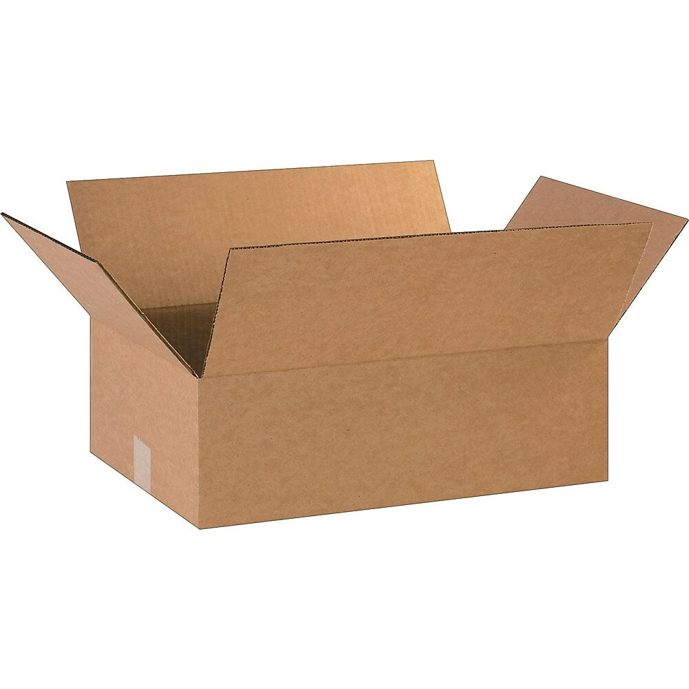 Corrugated Shipping Box - 18" L x 12" W x 6" H - Kraft - 25 Pack