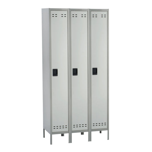Safco Single Door 3 Column Locker - Grey