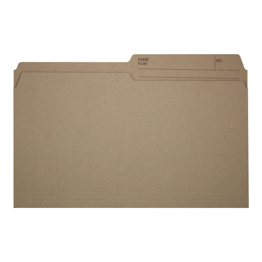 Hilroy Enviro-Plus Recycled File Folders - Legal Size - 9" x 14 7/8" - Sand - 100 Pack