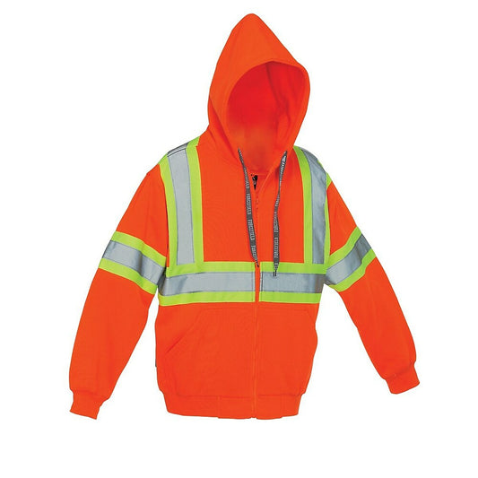 Sweat à capuche de sécurité Forcefield Deluxe - Orange - Taille L (024-P834J)