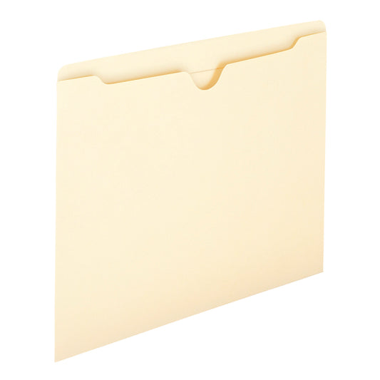 Smead Reinforced Tab File Jacket - 11 pt. - Flat No Expansion - Letter size - Manila