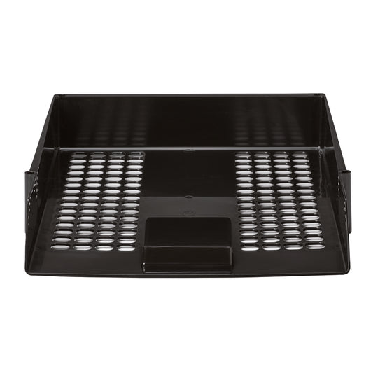 Deflecto Antimicrobial Front-Load Letter Tray - Black