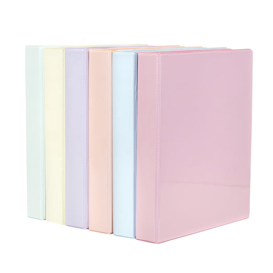 Geocan 1" D-Ring Customizer Binder - Assorted Pastel Colours