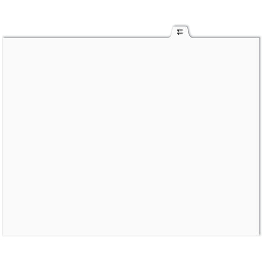 Apak Numerical Index Tabs - #11 - White - 8 1/2" x 11" - 1/15th Cut - 110 lb. - Unpunched - 25 Pack