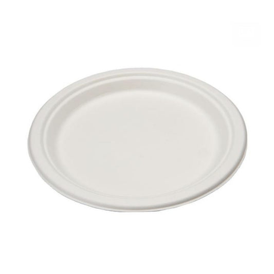 Eco-Packaging 9" Compostable Sugarcane Plate - 500 Pack