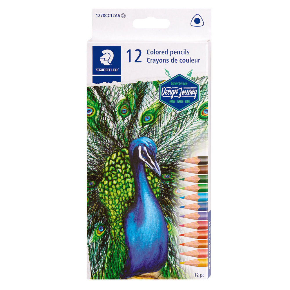 Crayons de couleur triangulaires Staedtler - Lot de 12