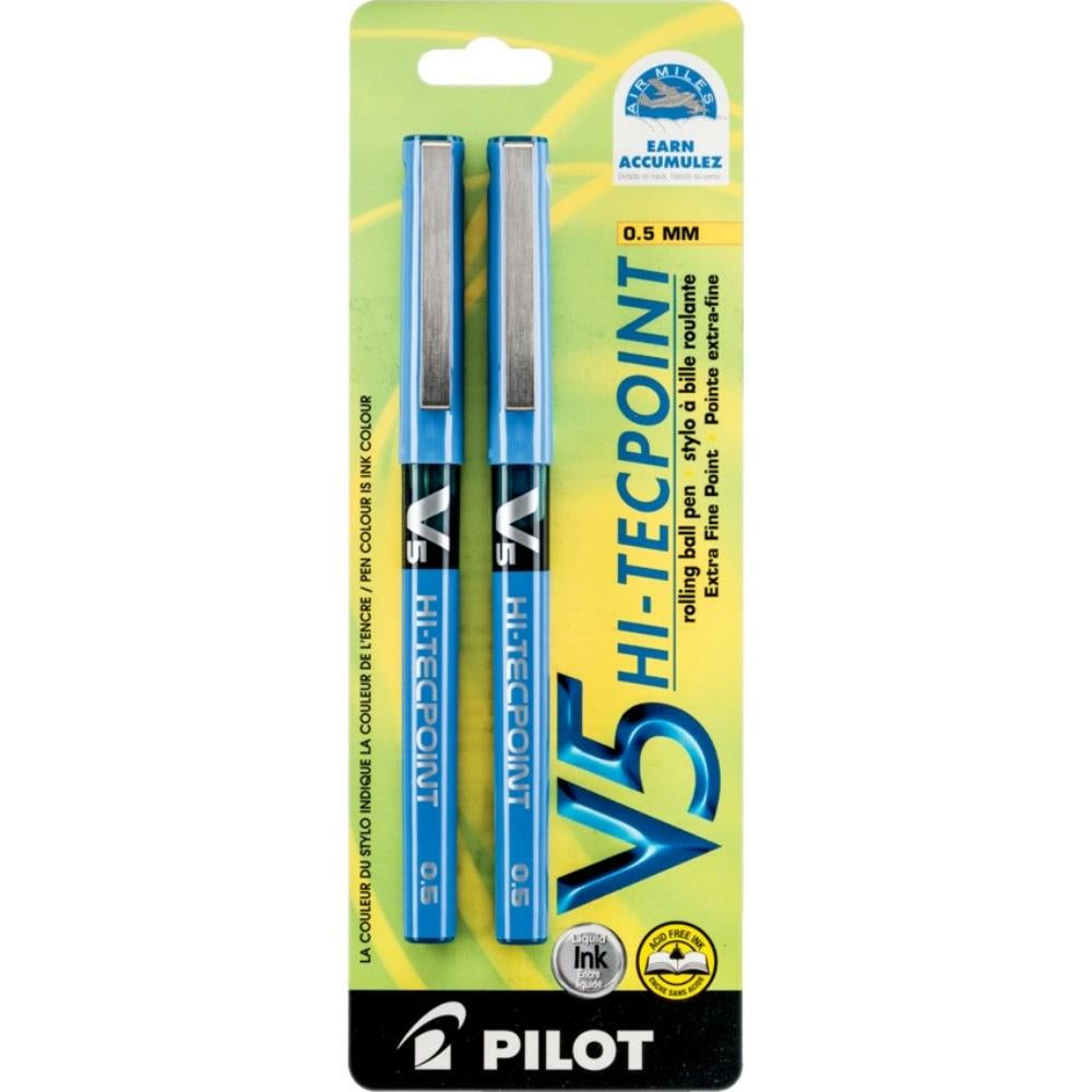 Pilot Hi-Tecpoint V5 Roller Pen 0.5 mm Blue, 2 per package