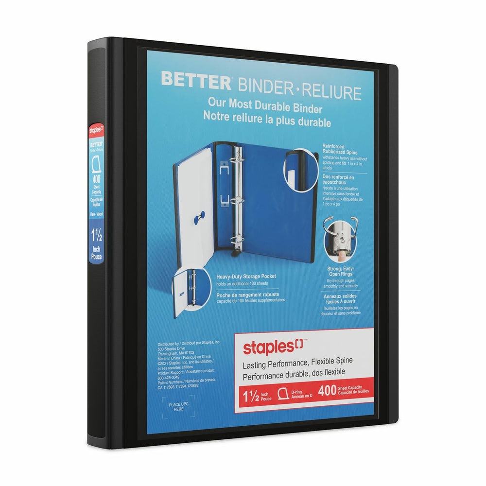 Staples Better Binder - 1-1/2" - Black