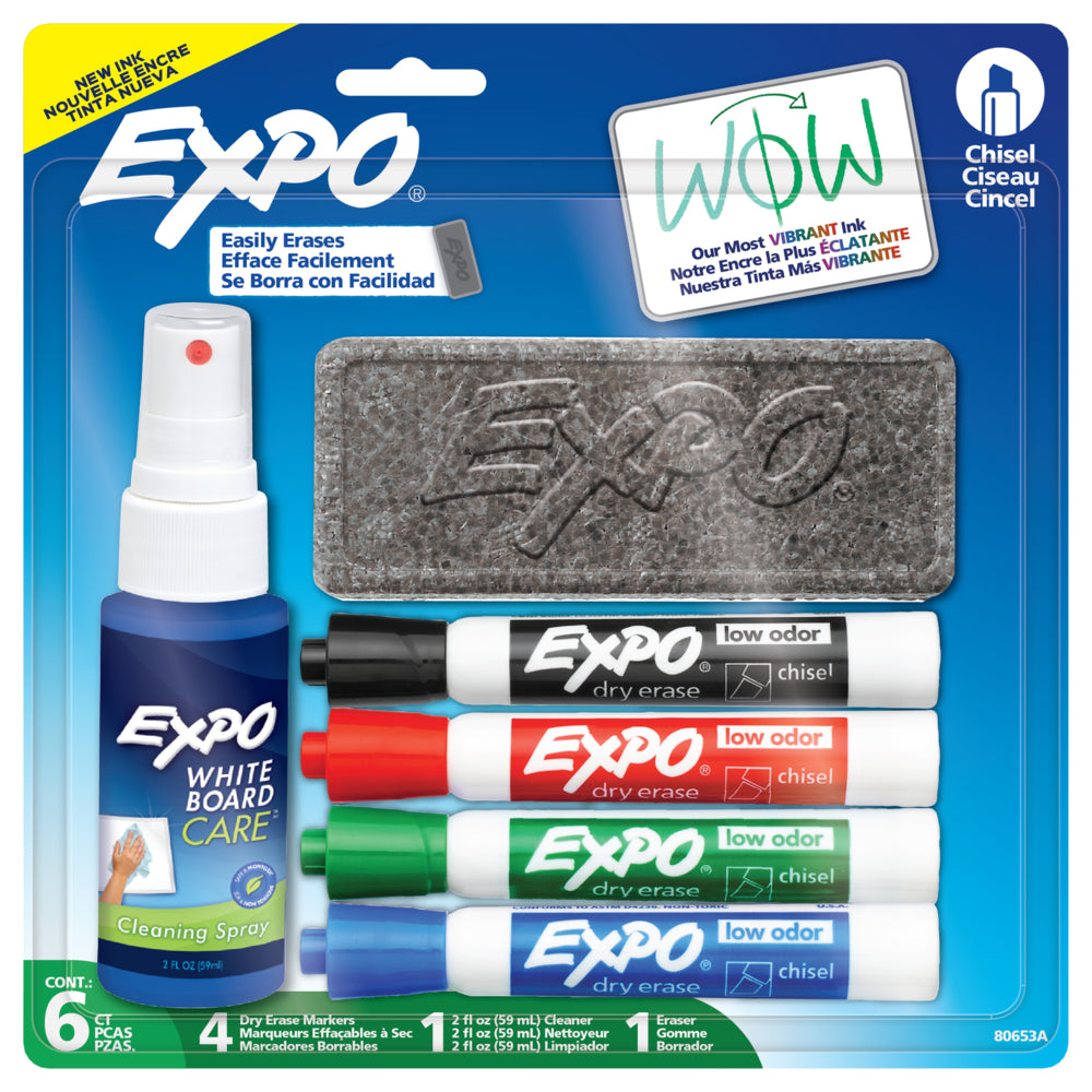 Kit de démarrage effaçable à sec à pointe biseautée Expo