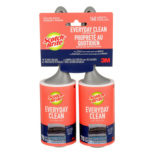Scotch-Brite Everyday Clean Lint Roller - 2 Pack
