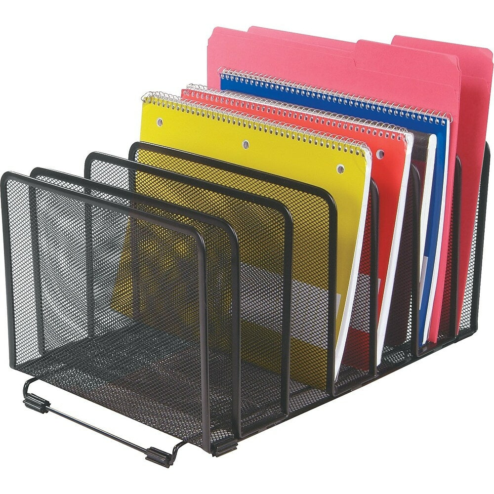 Staples Metal Mesh Super Sorter - 7-Slot - Black