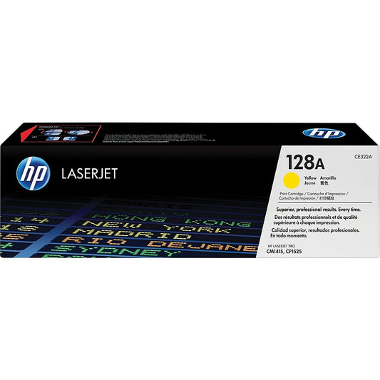 Cartouche de toner LaserJet jaune d'origine HP 128A (CE322A)