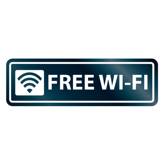 Headline Sign Free WiFi Sign - 8" x 2" - english