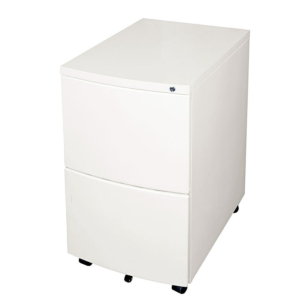 HDL 100-MMPFF Metal Mobile File-File Pedestal, White