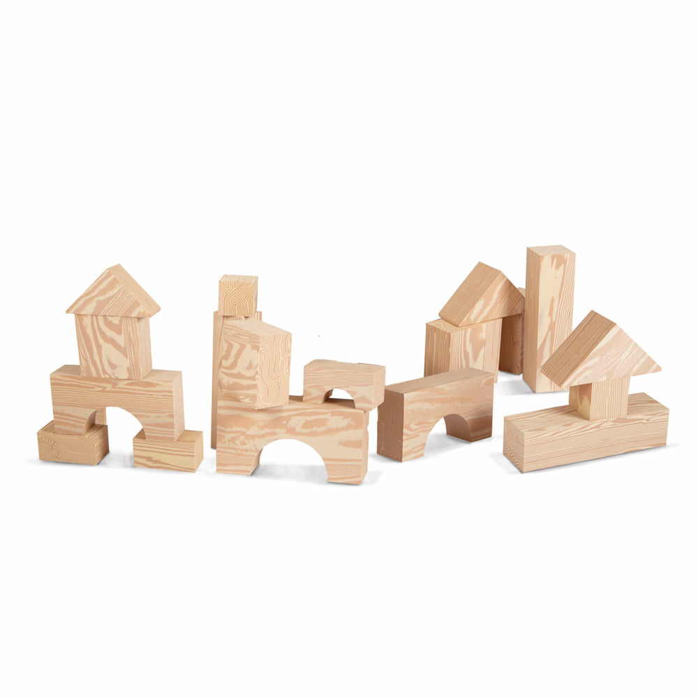 Edushape Big 32-Piece Wood-Like Blocks