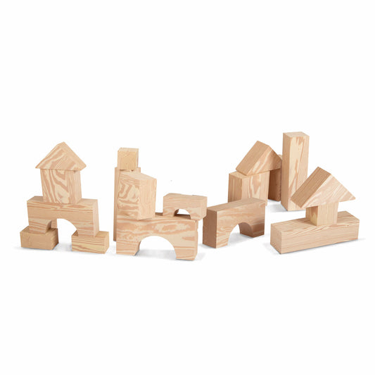 Edushape Big 32-Piece Wood-Like Blocks