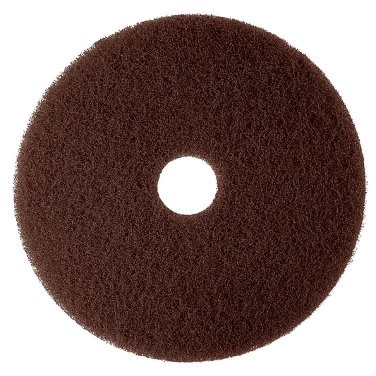 3M Brown Stripper Pad - 17" Diameter - 5 Pack