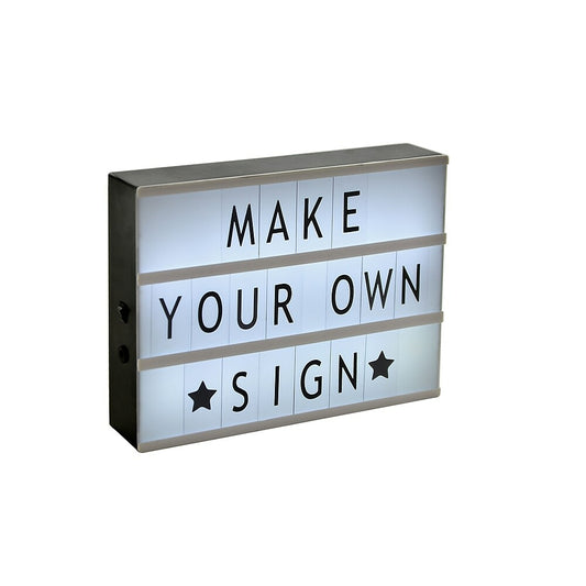 Cinematic Lightbox sign with 86 Black Characters