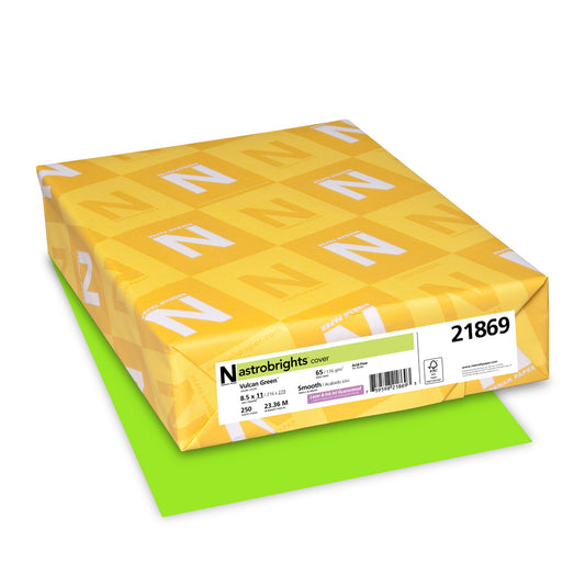 Astrobrights Coloured Paper - 8.5" x 11" - Vulcan Green - 250 Sheets