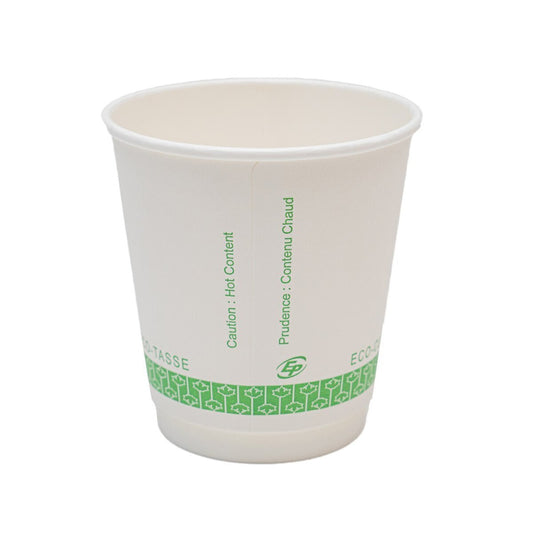 Eco-Packaging Compostable Double Wall Hot Cups - 10oz - 500 Pack