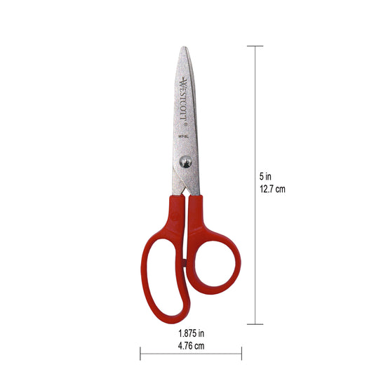 Ciseaux pour enfants Westcott Kleenkut 5" - Pointus - Couleurs assorties