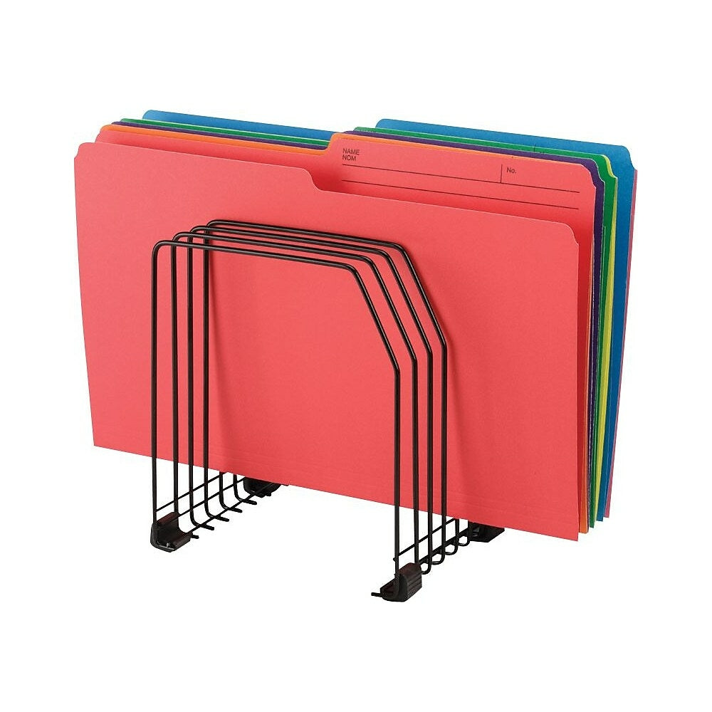 Staples Wire Desk File Sorter - 7-Slot - Black