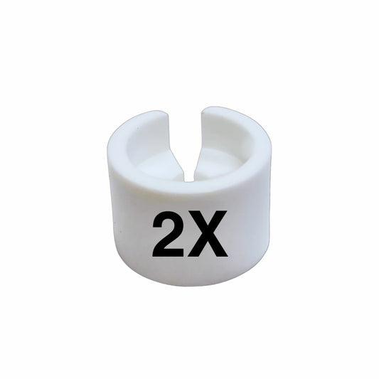 Eddie's Mini Size Markers for Hangers - English 2X - White Sizer with Black Print - 100 Pack