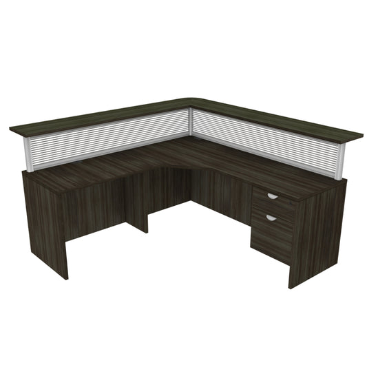 Heartwood HDL Innovations Reception Desk - Grey Dusk