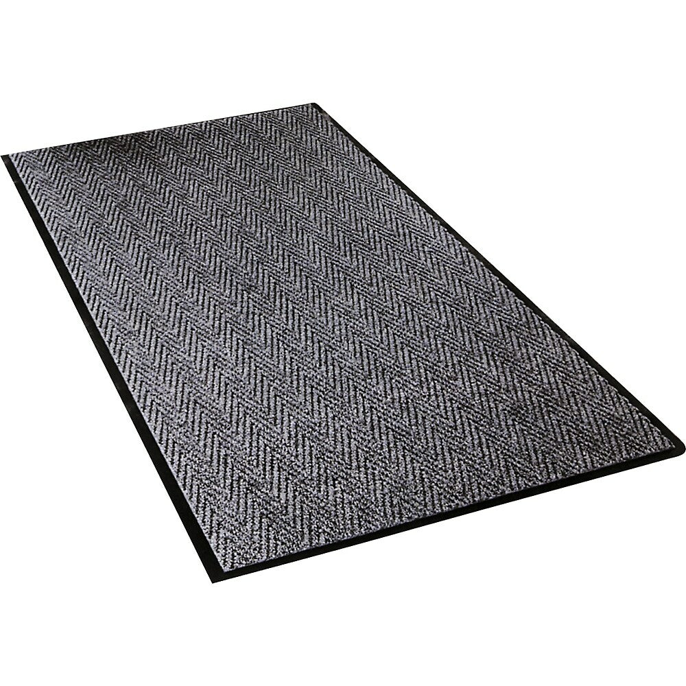 Mat Tech Chevron Pattern Wiper/Scraper Entrance Mat - 3 x 5' - Charcoal (Proprietary)