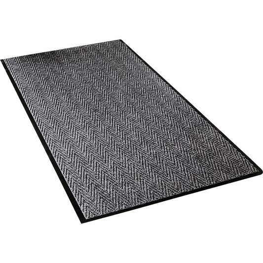 Mat Tech Chevron Pattern Wiper/Scraper Entrance Mat - 3 x 5' - Charcoal (Proprietary)