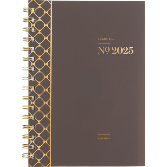 Cambridge 2025 WorkStyle Focus Weekly/Monthly Planner - 8-1/2" H x 5-1/2" W - Java - Bilingual