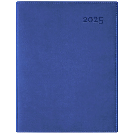 W. Maxwell 2025 Ulys Daily Planner - 8.5" x 11" - Blue - Bilingual