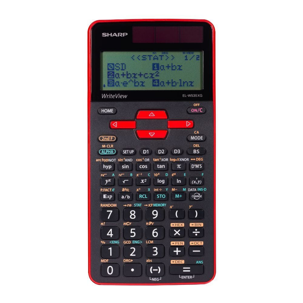 Sharp ELW535XGRD 422 Function 16-Digit Scientific Calculator - Red