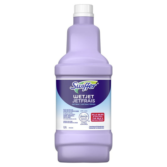 Swiffer WetJet Multi-Purpose Floor and Hardwood Liquid Cleaner Solution Refill - with Febreze Sweet Citrus & Zest - 1.25 L