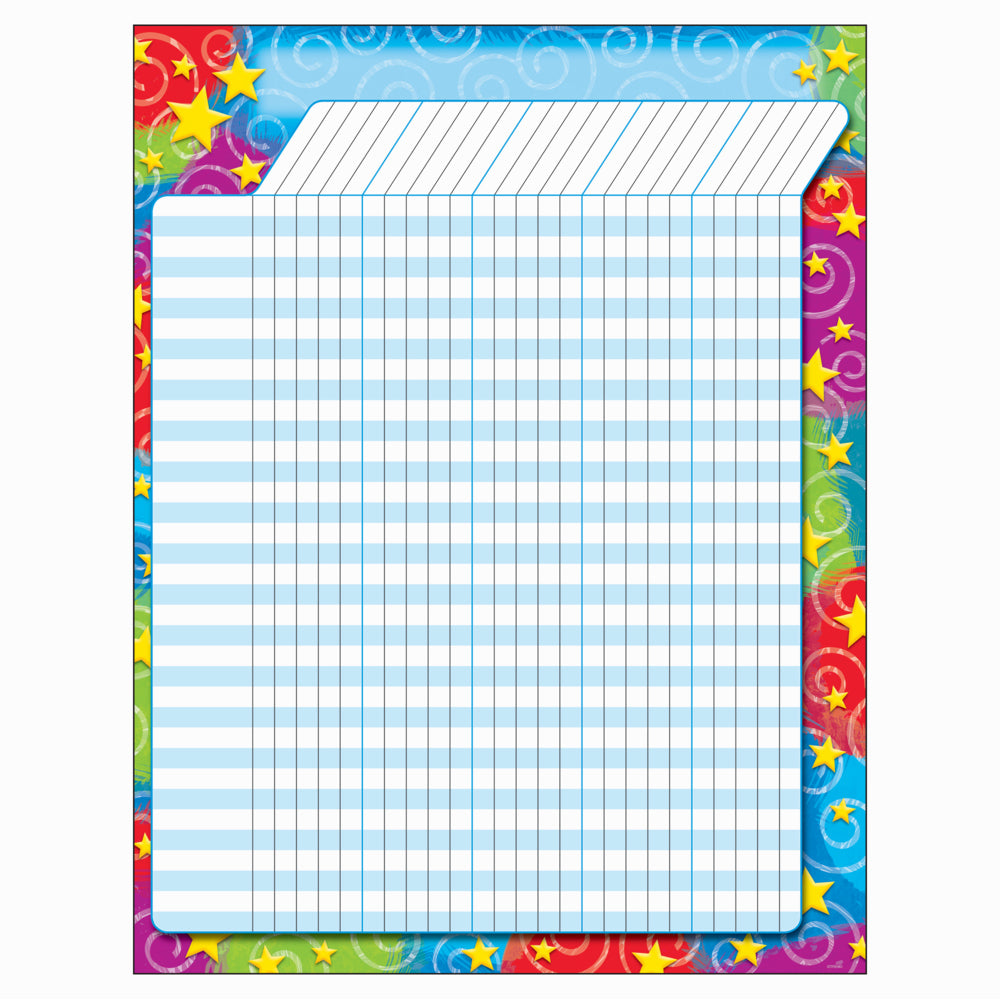 TREND enterprises Incentive Chart - 17" x 22" - Stars 'n Swirls