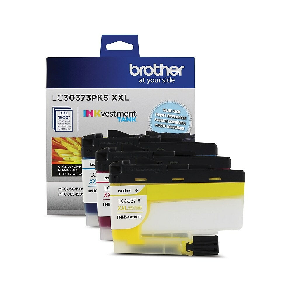 Cartouche d'encre Brother Color Inkvestment - Très haut rendement - Lot de 3 (LC30373PKS)