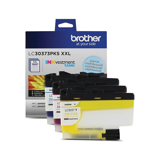 Cartouche d'encre Brother Color Inkvestment - Très haut rendement - Lot de 3 (LC30373PKS)