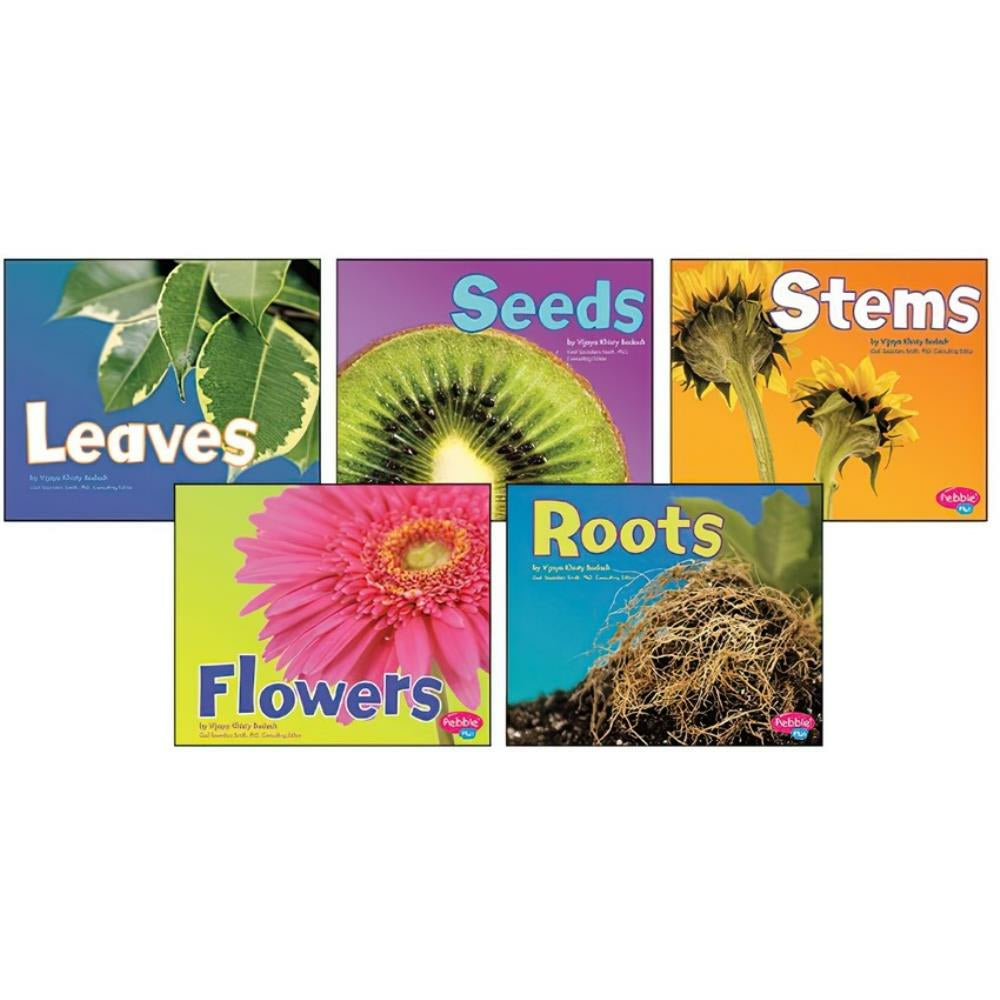 Ensemble de livres sur les parties des plantes