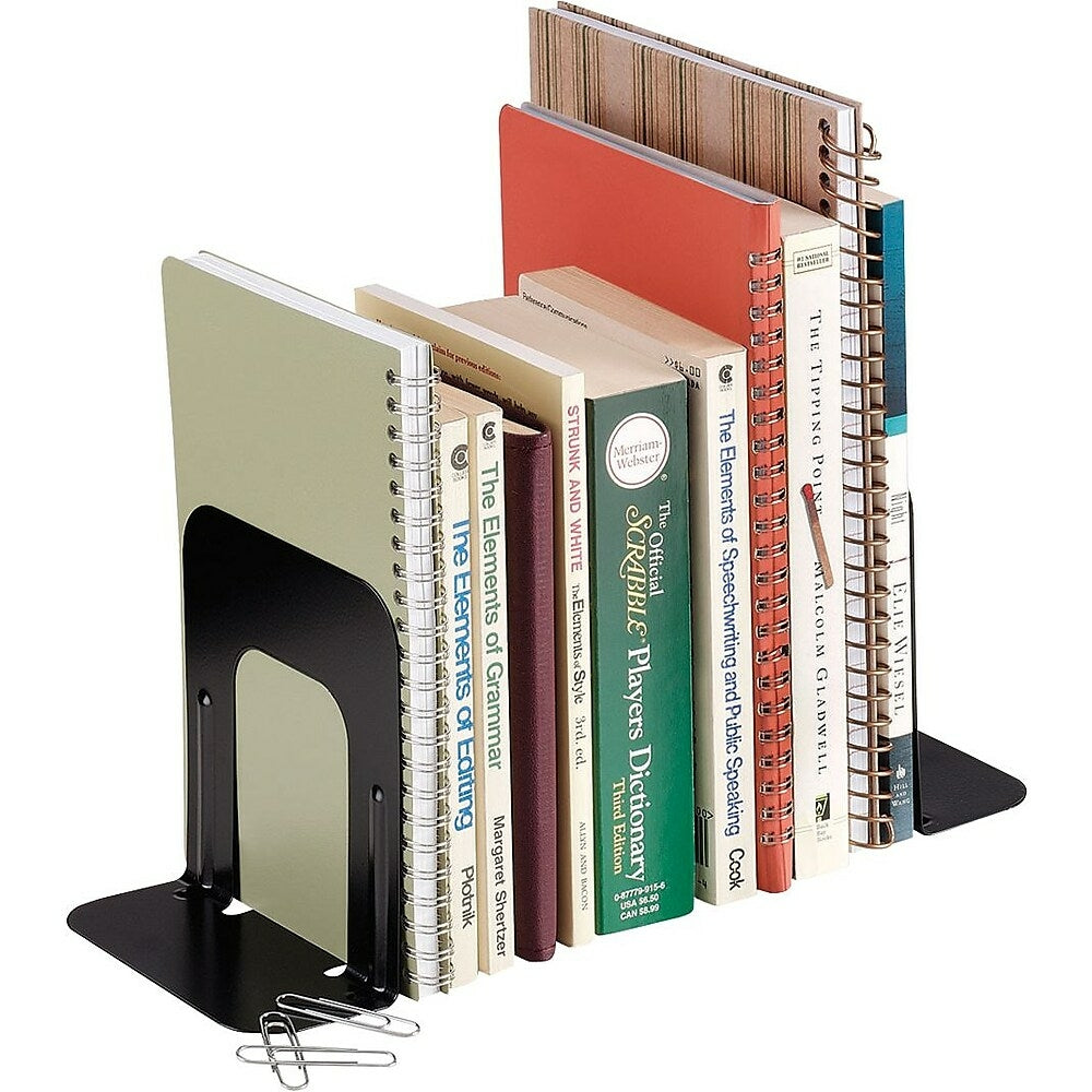 Serre-livres antidérapants Merangue 5" - Noir - Lot de 2