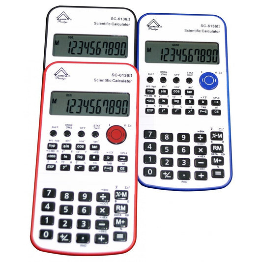 Calculatrice scientifique Aurex 136 fonctions - Couleurs assorties