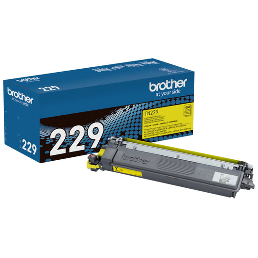 Brother TN229Y Genuine Toner Cartridge - Standard Yield - Yellow
