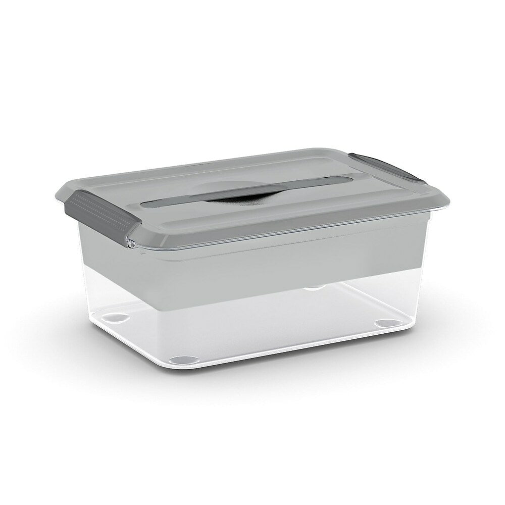 Bac de rangement KIS Latchmate+ avec plateau de rangement, 14 L, transparent