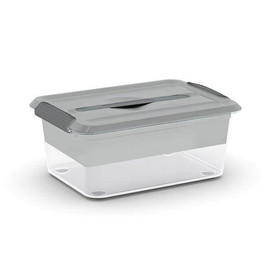 Bac de rangement KIS Latchmate+ avec plateau de rangement, 14 L, transparent