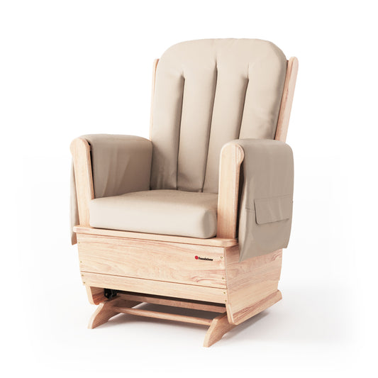Foundations Safe Rocker Glider with Standard Base and Vinyl Cushions - Beige