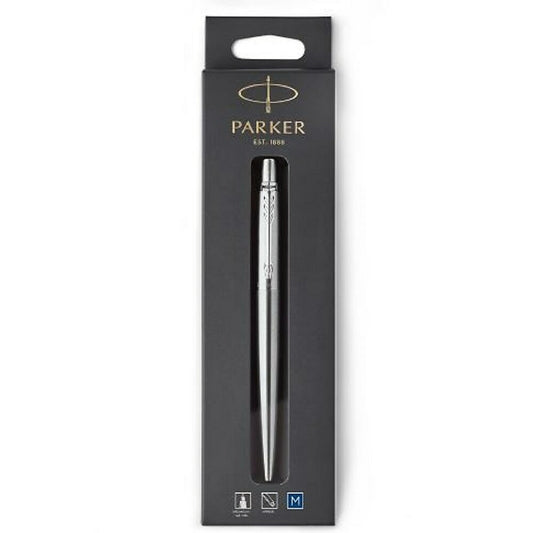 Jotter Ballpoint Pen - Blue Ink - Stainless Steel Barrel