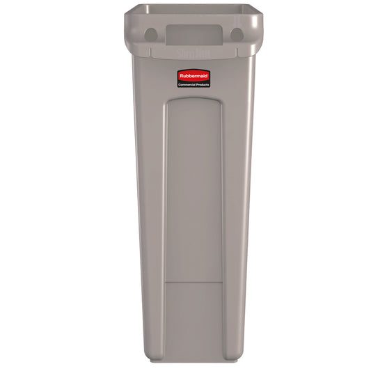 Rubbermaid Commercial Slim Jim Vented Waste Container - 87.1 L - Beige