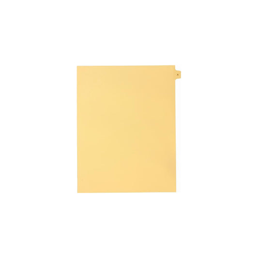Onglets Sterling Alpha Singles, lettre A, chamois, format lettre, coupe 1/15e, paquet de 25