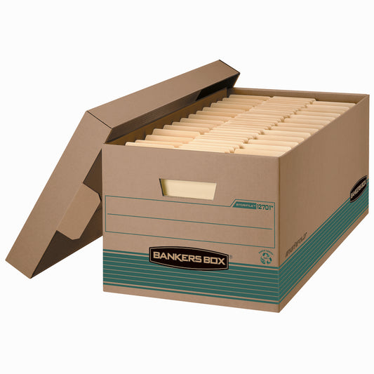 Fellowes Bankers Box - Boîte de rangement/classement - Format lettre - Kraft/Vert