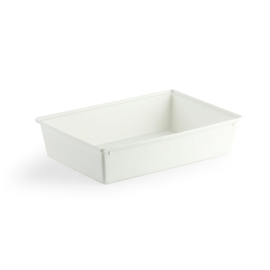 Bac de rangement en plastique multi-usages Mistral - 17 po - Blanc